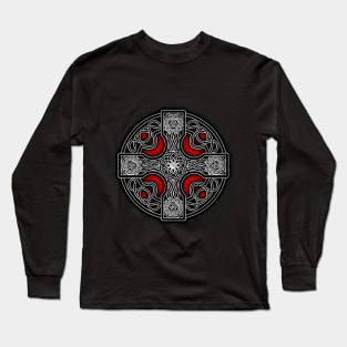 Celtic cross red Long Sleeve T-Shirt